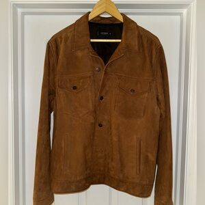 Lucky Brand Suede Trucker Jacket
